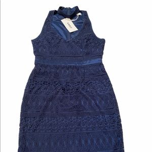 LIKELY Drew Dress Size 4 Navy, lace, choker